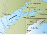 Map Of Eastern Canada and Maine Map Of the Gulf Of Maine and Bay Of Fundy Showing Spring