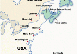 Map Of Eastern Canada and Nova Scotia Map Of Eastern Canada and Usa Highlighting atlantic Canada
