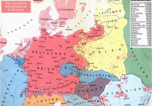 Map Of Eastern Europe 1940 German Language before 1940 Poland Linguistic Maps