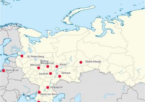 Map Of Eastern Europe and Russia World Cup 2018 Russia Map Of Cities with Venues Map Of