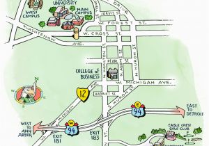 Map Of Eastern Michigan University Campus Maps