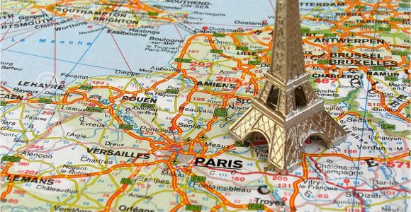 Map Of Eiffel tower Paris France Eiffel tower On Map Stock Image Image Of Monument attraction 4994663