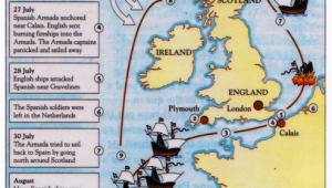 Map Of Elizabethan England Spanish Armada Map Blake Ancestors From Ireland Coat Of