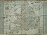 Map Of England and Cities the south Part Of Great Britain Called