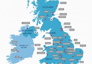 Map Of England and Wales with towns Uk University Map