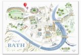 Map Of England Bath Alice Tait Map Of Bath Print Map Love In 2019 Bath England Map