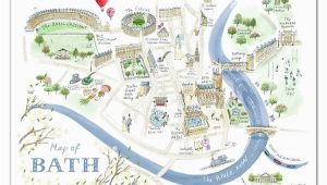 Map Of England Bath Alice Tait Map Of Bath Print Map Love In 2019 Bath England Map
