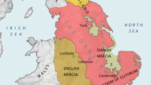 Map Of England Divided Into Regions Danelaw Wikipedia