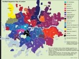 Map Of England Football Clubs Football Supporter Map Of London Land Of Maps