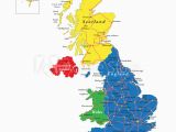 Map Of England Ireland Scotland Wales Fotografie Obraz England Scotland Wales and north Ireland