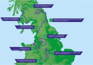 Map Of England Newcastle Tyne tour Route