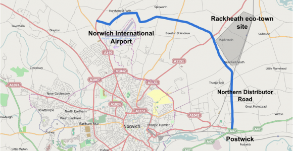 Map Of England norwich File norwich northern Distributor Png Wikimedia Commons