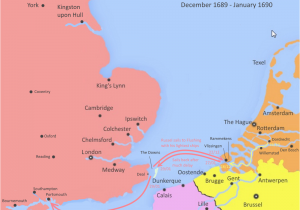 Map Of England Portsmouth the Queen Of Spain Sails to England January 1690