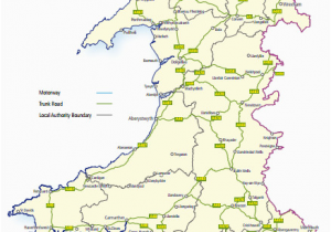 Map Of England Roads Trunk Roads In Wales Wikipedia