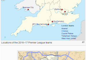 Map Of England Showing Liverpool Mapping Out All 20 Premier League Teams Prosoccertalk