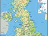 Map Of England Showing Major Cities United Kingdom Uk Road Wall Map Clearly Shows Motorways Major