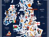 Map Of England to Print Map Showing Things Of Interest In the British isles