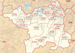 Map Of England with Postcodes Kt Postcode area Wikivisually