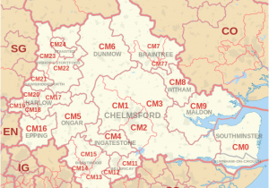 Map Of England with Postcodes Postcode areas Covering the East Of England Revolvy