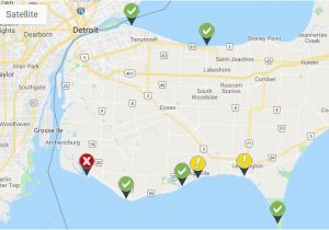 Map Of Essex County Ontario Canada Three Essex County Beaches Closed to Swimming Over Canada