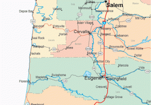 Map Of Eugene oregon and Surrounding areas Gallery Of oregon Maps