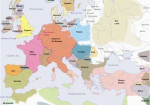 Map Of Europe 1000 Ad Europe Main Map at the Beginning Of the Year 1000 Karte