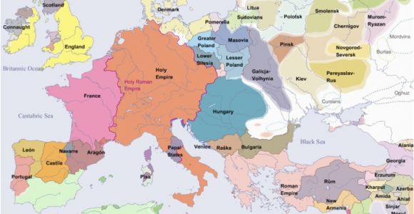 Map Of Europe 11th Century Euratlas Periodis Web Map Of Europe In Year 1200