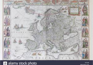 Map Of Europe 17th Century Historical Map Of Europe Stock Photos Historical Map Of