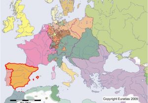 Map Of Europe 1800 Spain On the Map Of Europe