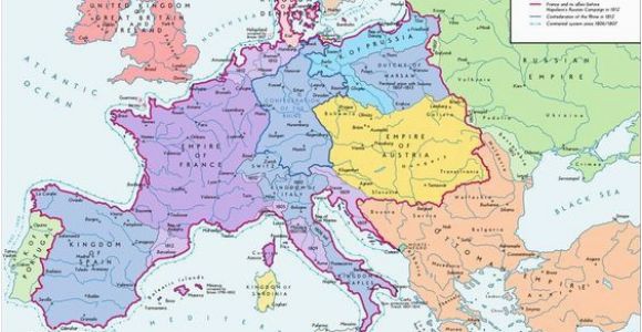 Map Of Europe 1812 A Map Of Europe In 1812 at the Height Of the Napoleonic