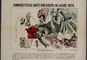 Map Of Europe 1870 Humoristische Karte Von Europa Im Jahre 1870 Maps and