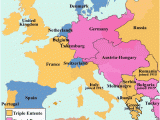 Map Of Europe 1914 1918 Map Of Europe In 1914 Displaying the Triple Entente Central