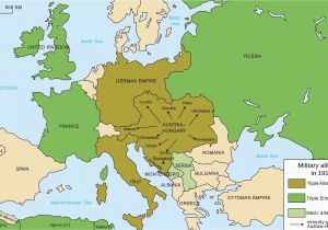 Map Of Europe 1914 Alliances the Countries Involved In World War I