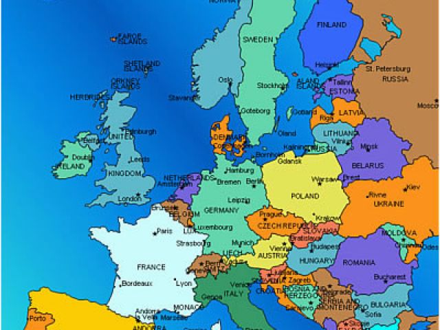 Map Of Europe 1914 with Capitals Country Names A Maps 2019 | secretmuseum