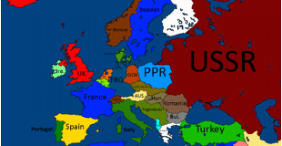 Map Of Europe 1950 Maps for Mappers Historical Maps thefutureofeuropes Wiki