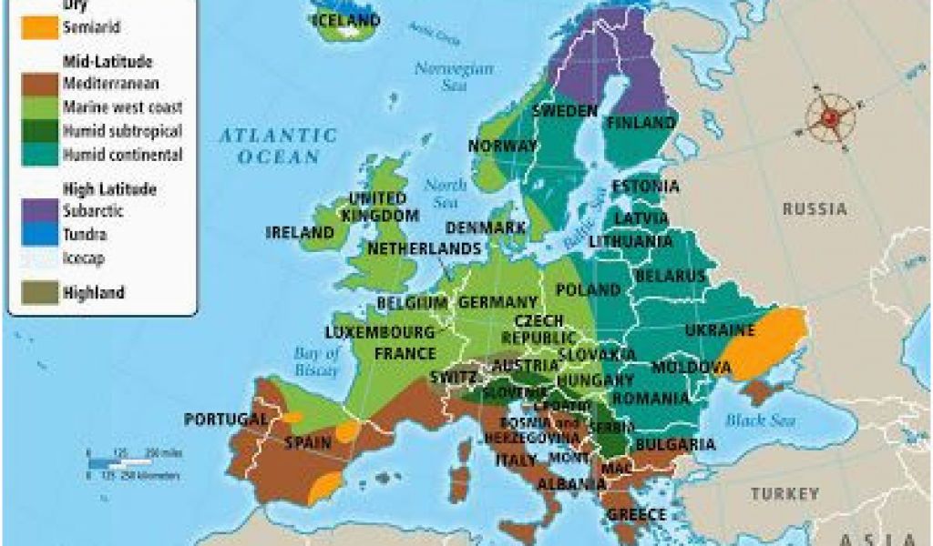 Map Of Europe 1980 Europe S Climate Maps and Landscapes Netherlands