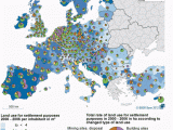 Map Of Europe 2012 Map Of Europe Land Use for Settlement Purposes Per