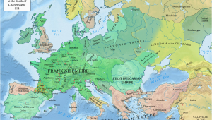 Map Of Europe 800 Ad Early Middle Ages Wikipedia