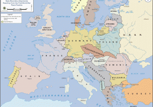 Map Of Europe after Treaty Of Versailles Map Of Europe after the Treaty Of Versailles World War I
