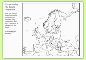 Map Of Europe and England Free World War 2 Europe Colouring Map Kids Activity