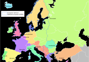 Map Of Europe and England ordnance Datum Wikipedia