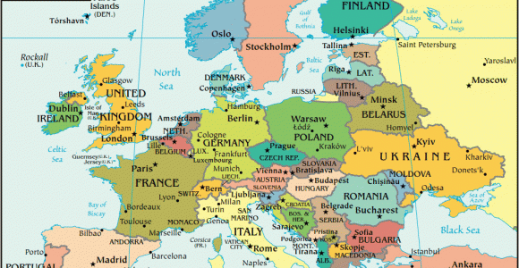 Map Of Europe and Its Capitals Europe Map and Satellite Image
