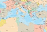 Map Of Europe and Mediterranean Sea Political Map Of Mediterranean Sea Region