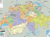 Map Of Europe and Switzerland Switzerland Political Map Switzerland Map Of Switzerland