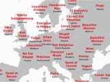 Map Of Europe Countries Only the Japanese Stereotype Map Of Europe How It All Stacks Up