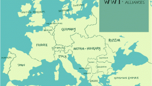 Map Of Europe During World War One the Major Alliances Of World War I