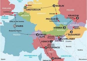 Map Of Europe Eurail Europe tours Trips 2016 2017 with Contiki World Travel