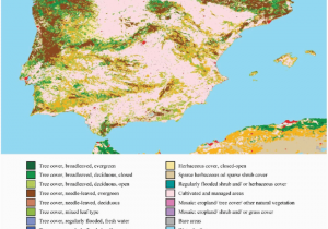 Map Of Europe Iberian Peninsula Land Cover Classification for the Iberian Peninsula Adapted