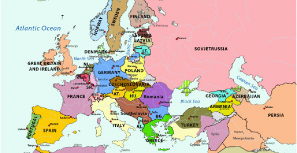 Map Of Europe In 1915 Europe In 1920 the Power Of Maps Map Historical Maps