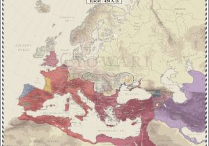 Map Of Europe In 1920 Europe 420 Ad Maps and Globes Map Roman Empire